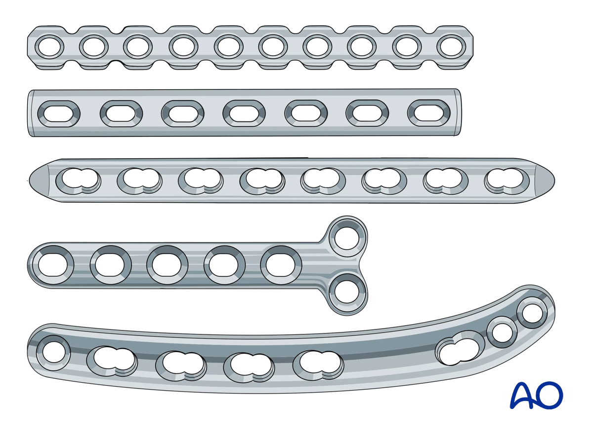 Plates for fracture fixation used in small animals
